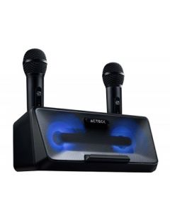 Acteck ac-926935 Sistema De Audio Karaoke Con 2 Microfonos Home Kit  Color Negro