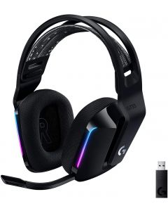 Logitech 981-000863 Audifonos Gaming Tipo Diadema G733 Lightspeed Black Inalambrico Usb 1ms Recargable 29hrs De Uso 20 Metros 7.1 Canales Microfono Blue Voice Rgb Lightsync