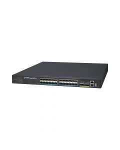 Planet XGS-5240-24X2QR switch stacking administrable l2 + l3 ruteo estatico  24 puertos sfp velocidad de transmision 10gbps 2 qsfp 40 gbps 1 puerto rj45 serial administracion usb 2.0 fuente redundante 36-72 vdc montaje en rack temperatura operacion 0-50