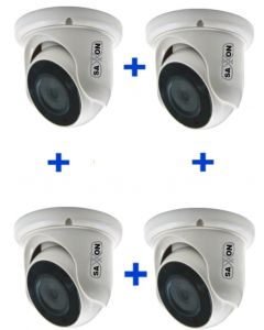 Saxxon 4 es31a11j Tech Es31a11jpaq- Camaras Domo Hdcvi 720p  Ahd Tvi Luz Ir 20m Lente 28 Mm Interior 60 Meses De Garantia