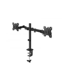 Saxxon STV-215 tvc stv215 - soporte de escritorio para 2 monitores hasta 32 pulgadas /estándar vesa: 75x75/ 100x100/ ajuste inclinación y giro/ soporta 8kg / articulaciones en cada brazo compatible con curvos/