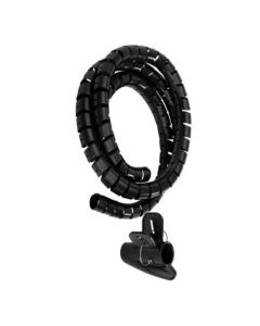 Saxxon 400-200N tvc organizador de cable / espiral color negro/ 1.5m rollo/ diámetro 2cm