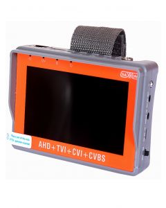 Saxxon TES07MC TES07MC- probador de video pulsera hasta 5mp  cvi tvi ahd pantalla 4 pulgadas bateria 2.6ah voltaje salida 12v a 0.5 amperes