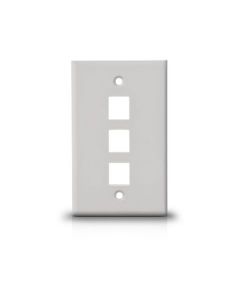 Saxxon a175-3a A1753a - Placa De Pared  Vertical 3 Puertos Tipo Keystone Color Blanco