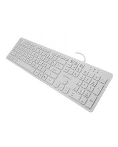 Acteck ac-931663 Teclado Tx22 - 105 Teclas, Conexión Usbcompatibilidad Windows Xp, Vista, 7  8 10 Color Blanco