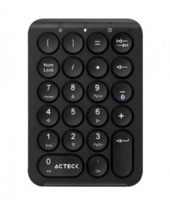 Acteck ac-923163 Teclado Numérico Slim Bluetooth N110 N-board - Bluetooth, Numérico, Negro, Universal, Inalámbrico