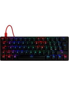 Game Factor KBG560-RD teclado mecánico 60  - rgb, teclas extras red intercambiables, switch, usb rojo