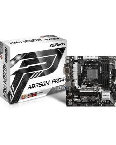 Asrock ab350m pro4 Tm-354214-4 Tarjeta Madre Hdmi, D-sub, Dvi Ddr4 Usb3.0 Soc Am4