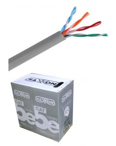 Saxxon ow-5305jgy3 Outp5ecca305g - Cable Utp Cca  Categoria 5e Color Gris Interior 305 Mts Cert Iso9001 Ul 444 Rohs Ansi Tia Eia-568b