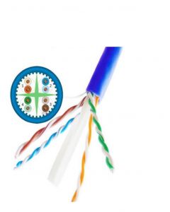 Saxxon ow-ca305jbu3 Outpcat6aazo - Cable Utp 100% Cobre  Categoria 6a Color Azul Obscuro Interior 305 Mts 4 Pares