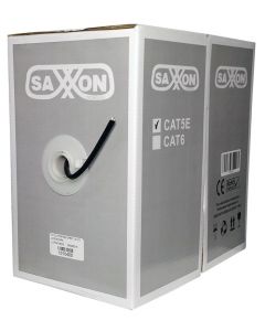 Saxxon OUTPCAT5ECOPEXT100 - cable utp 100% cobre  categoria 5e color negro exterior 100 mts 4 pares redes video