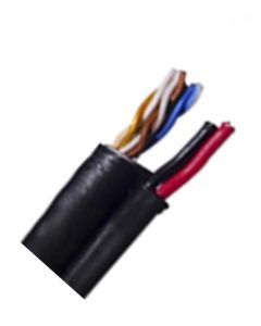 Saxxon ow-op305jbl1 Outp5eccaext - Cable Utp Cca  Categoria 5e Color Negro Exterior 305 Mts 2 Cables De Energia Calibre 18 Awg