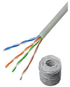 Saxxon ow-cu5305jwh2 Outp5ecop305bc - Cable Utp 100% Cobre  Categoria 5e Color Blanco Interior 305 Mts Fluke Test Redes Video 4 Pares Flash