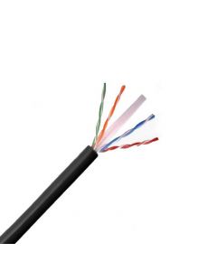 Saxxon OUTP6COP305NE - cable utp 100% cobre  categoria 6 color negro exterior 305 m awg 23 4 pares fluke test ul