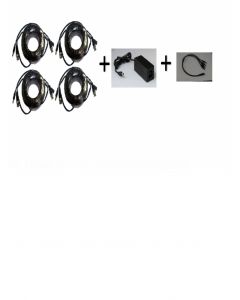 Saxxon WB0120C+PSU1204D+WB07 cable20mhpak - 4 cables de video y energia 20m  1 fuente poder regulada a 12v 4.1 mp divisor conectores macho