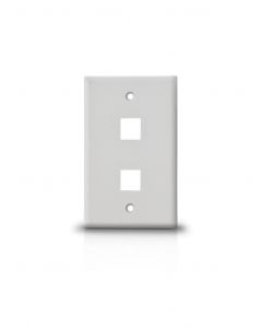 Saxxon a175-2a A1752a - Placa De Pared  Vertical 2 Puertos Tipo Keystone Color Blanco