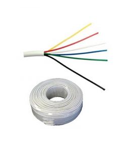 Saxxon OWAC6100J - cable de alarma  6 conductores cca calibre 22 awg 100 metros recomendable para control acceso videoportero audio reforzado