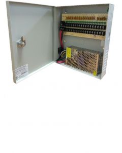 Saxxon cse1210-d18 Psu1210d18 - Fuente De Poder Regulada 12 V  10 Amperes Con Distribuidor Para 18 Camaras 055 A Mp Por Canal Certificacion Ul