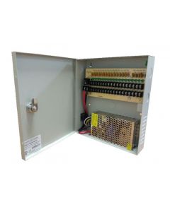 Saxxon PSU1210-D18 psu1210d18 - fuente de poder regulada 12 v  10 amperes con distribuidor para 18 camaras 0.55 a mp por canal certificacion ul