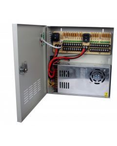 Saxxon PSU1230-D18 psu1230d18 - fuente de poder 12v cd  30 amperes distribuidor para 18 camaras 1.65 por canal ce fcc certificacion ul
