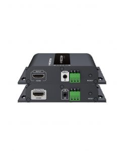 Saxxon lkv683s lkv683s- Kit Extensor Hdmi Sobre Ip  Resolucion 4k 30hz Hasta 120 Metros Control Rs232 Hdbit Cat 5e 6 Transmision De Ir Compatible Con Hdcp 14