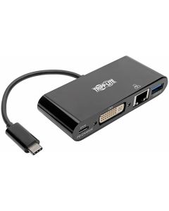 Tripp Lite U444-06N-DGUB-C adaptador multipuerto usb-cdviusb-agbe carga pd color negro