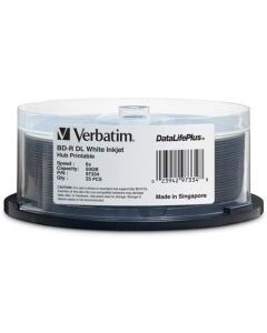 Verbatim 97334-e Blue Ray De 50gb 6x Dl-wht Ijp Hub 25pk