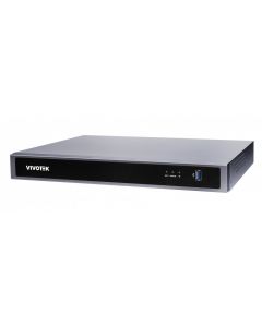 Vivotek ND9426P - grabador nvr 16 canales, 2 bahias, puertos poe ge, 1 puerto hdmi 4k, vga, ciberseguridad trend micro, deep search, smart vca ndaa, onvif