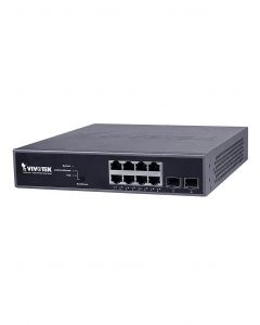 Vivotek AW-GEV-104B-130 awgev104b130 - switch  gigabit poe 8 puertos ge 2 sfp 130w totales web smart 30w por puerto vivocam #ciberseguridad