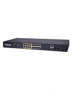 Vivotek AW-FGT-180D-250 awfgt180d250 - switch poe 16 puertos fe  2 x ge combo no administrable 30w por puerto 250w totales ex mode