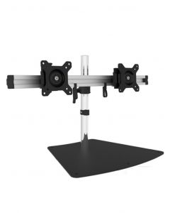 Saxxon vm-mp220s-a2 Sxvmmp220sa2 - Soporte Para Monitor Ajustable Escritorio  2 Monitores 15-24 Plg Base Aluminio Vesa 75x75 100x100 Carga 8 Kg Por Monit