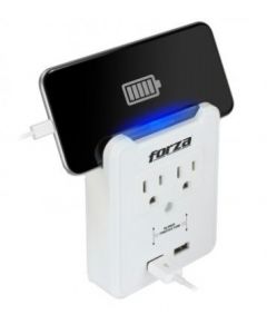 Forza wt-720 usb Wall Tap - 300 J, 2, Color Blanco