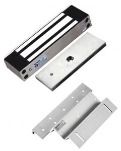 Yli YM-500NW + MBK-500N-ZL-W ym500nwpack - paquete de cerradura magnética para 1200 lb sujeción o 500 kg uso en exterior cuenta con ip68, incluye soporte fijación zl