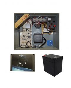 Yonusa YON6500004+CBAT45AH+M-WF/LITE yon6500004+cbat45ah+m-wf lite packey12000127p - paquete de energizador 12,000v para un cerco eléctrico hasta 3500 mts lineales  incluye modulo wifi manejo y recepción alertas desde celular batería respaldo regalo