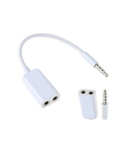 Brobotix 201452 Generico Cable Stereo 0.10 Cm Dual 2 X 3.5mm, Color Blanco.