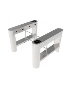 Zkteco PROENTRANCE SB01FP - swing barrier de acero inoxidable  30 personas por minuto rfid + fp viene con 2 lectores huella fr1500 y un panel inbio206 pro carril