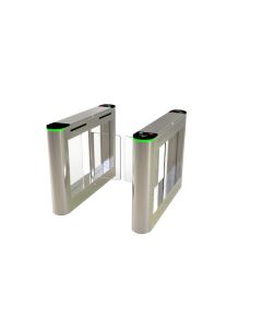 Zkteco SBTL300 - torniquete abatible  un carril bidireccional acero inoxidable y aletas de acrílico sin accesorios compatible con multibiometricos rostro, palma huella tarjeta agrega sbtl320 para carriles adicionales #nuevozk