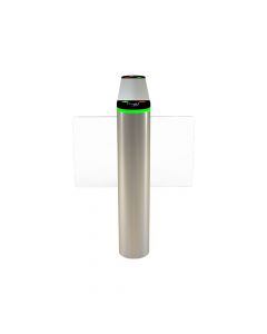 Zkteco SBTL320 - torniquete abatible  acero inoxidable y aletas de acrílico sin accesorios compatible con multi-biométricos rostro, palma huella tarjeta usa sbtl300 como laterales carril #nuevozk