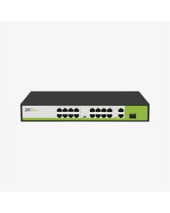 Zkteco PE242-300-C pe242300c - switch de 24 puertos fast ethernet poe af at / 2 rj45 10/100/1000m + 1 puerto sfp 1g poe+ hasta 30w por soporta 250 mts sobre utp cat 6 autoadaptación mdi mdix protección contra descargas