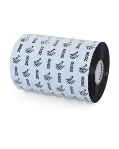 Zebra 02000BK08330 2000 standard wax printer ribbon