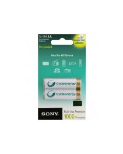 Sony 10109 Generico Pilas Recargables Sony, Paquete Con 2 Aa