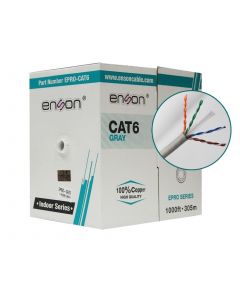 Enson epro-cat6 Cable Utp Cat6 100% Cobre 23awg Gris