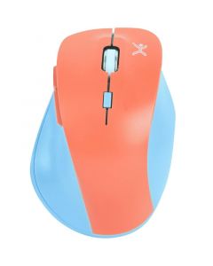 Perfect Choice PC-045120 mouse inalámbrico thumb ergonómico 1600dpi color azul-coral