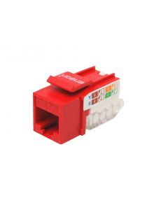Enson EPRO-TLJACK6-RD a jack Keystone Cat6 Vertical Sin Pinzas Rojo