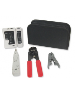 Enson ens-ktcb Cbah1ens11 Kit Completo Pinzas+tester Incluye: -probador De Cableado -pinza Crimpeadora Rj45 Peladora Utpstp - + Maletin Transportador -herramienta Punch Down