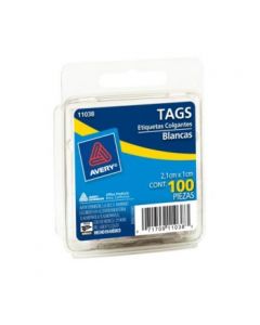 Avery 11038 Etiqueta Colgante Blanca Para Joyeria 13 16in X 3 8in 100 Etiquetas