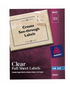 Avery 8665 Transparente 25pieza(s) Etiqueta Autoadhesiva