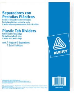 Avery 6566 De Plastico Amarillo 5pieza(s) Divisor
